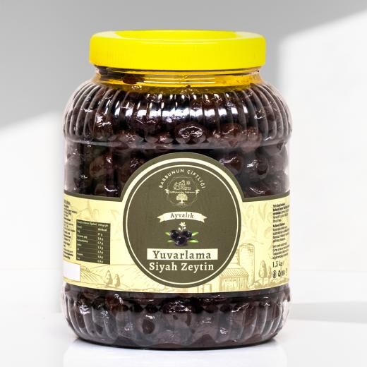 Ayvalık Yuvarlama Siyah Zeytin 1.5 kg.