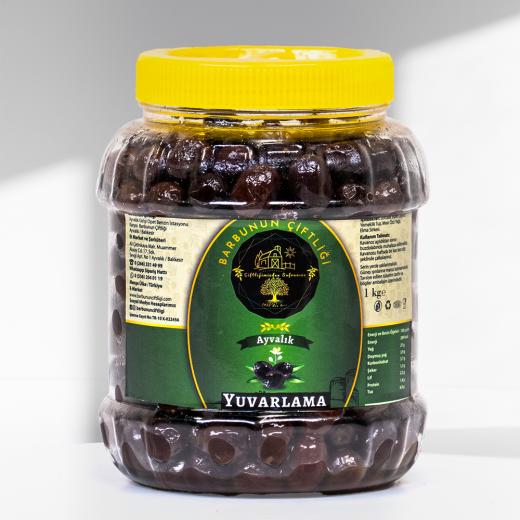 Ayvalık Yuvarlama Siyah Zeytin 1 kg.